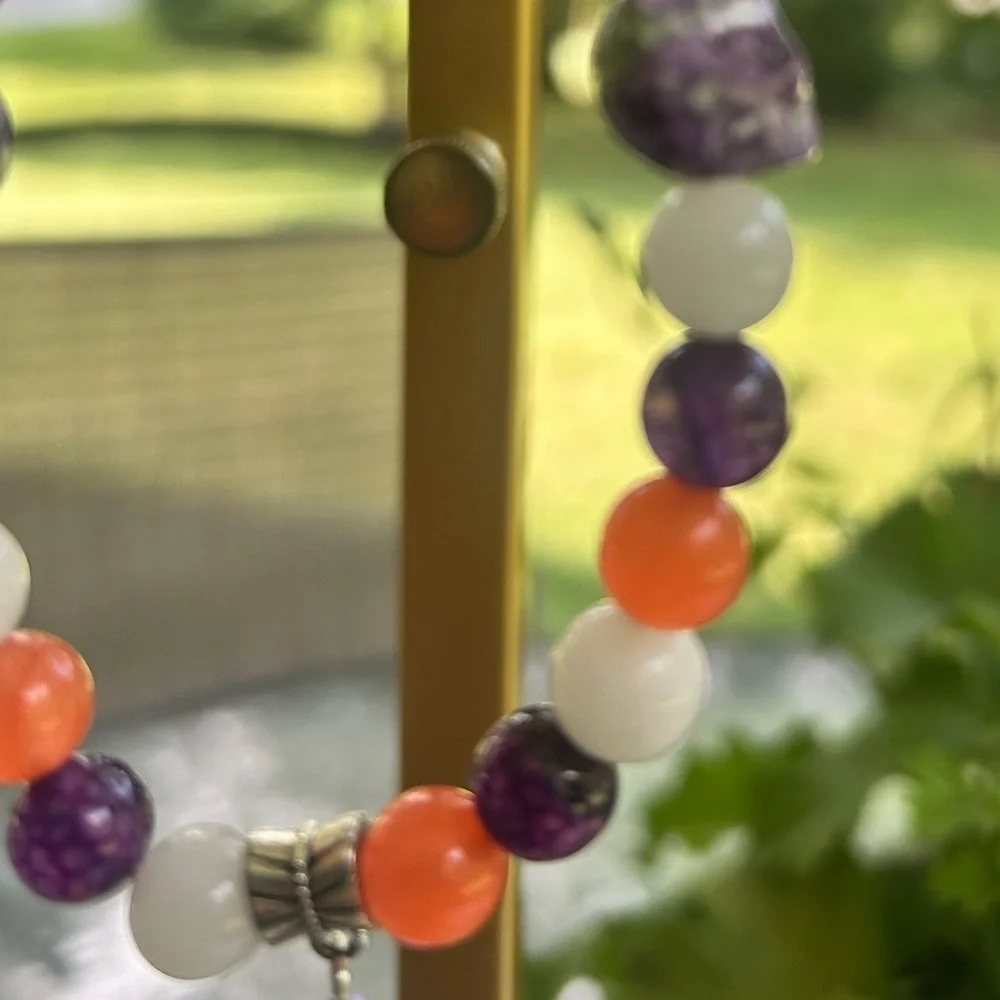 ☀️NWT-Colorful Beaded Bracelet with Ghost Charm